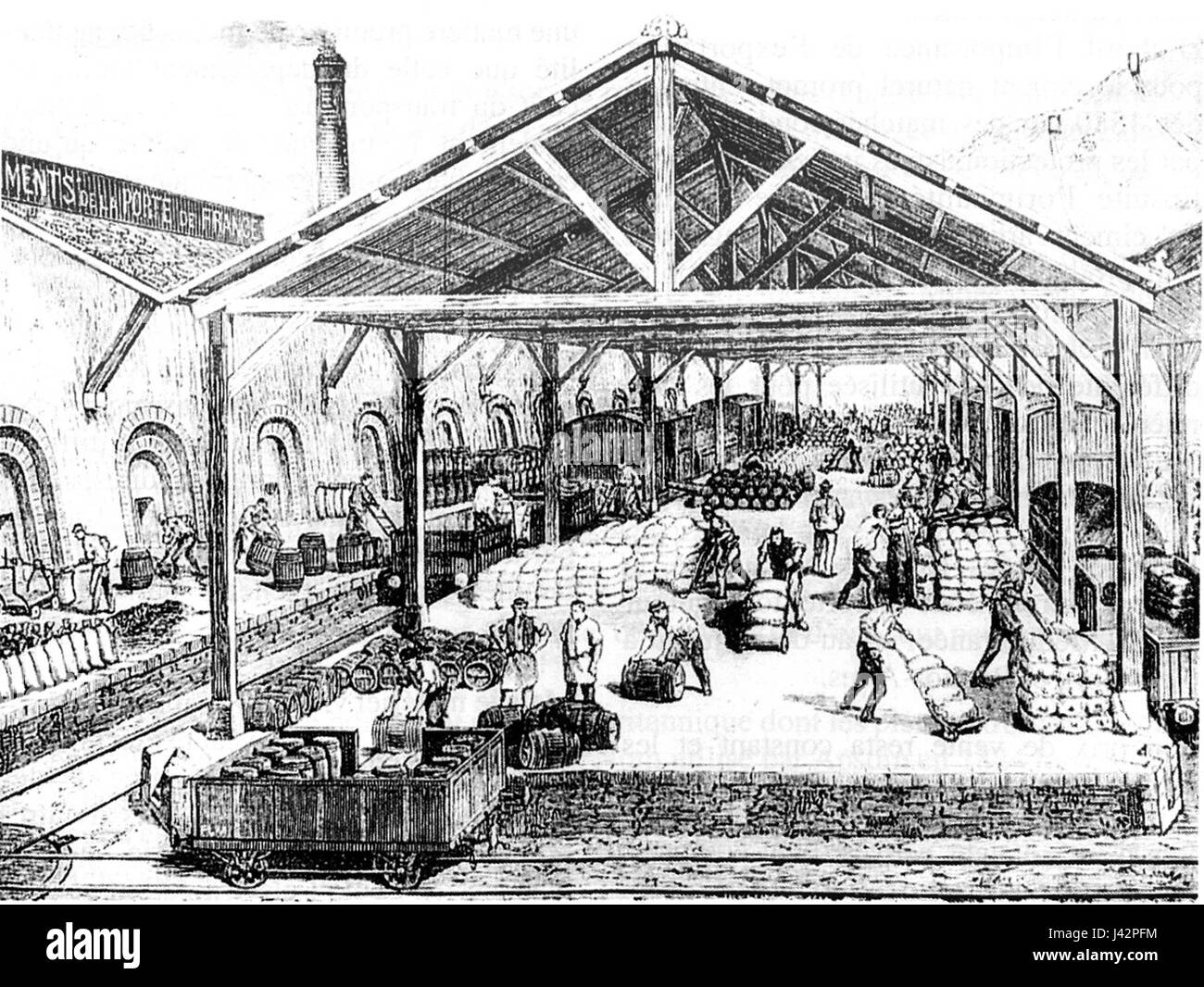 La Cimenterie de La Porte de France, Atelier Alkohol Stockfoto