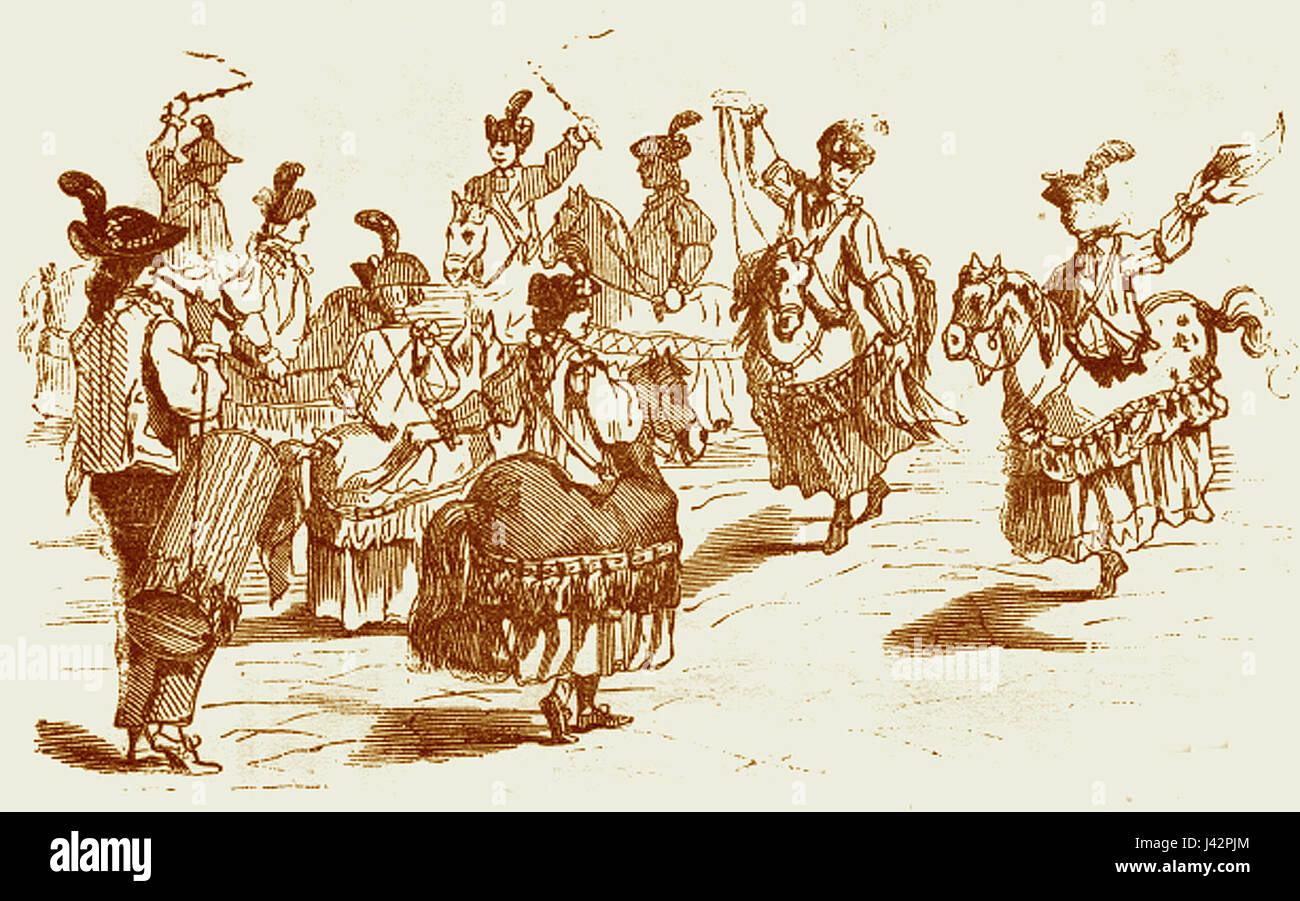 Dies bezieht sich auf *Li chivau frus Gravure XVIII e*, einen historischen Gravur aus dem 18. Jahrhundert. Die Gravur zeigt ein spezifisches französisches oder europäisches Design und erfasst die Feinheiten der Kunst des 18. Jahrhunderts, insbesondere in Bezug auf Darstellungen von Pferden oder ritterliche Themen. Stockfoto