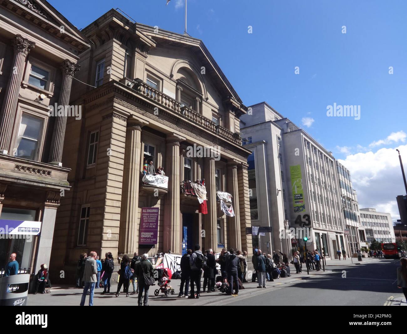 Liebe Aktivisten BoE Besetzung, Liverpool 29. April 2015 (4) Stockfoto