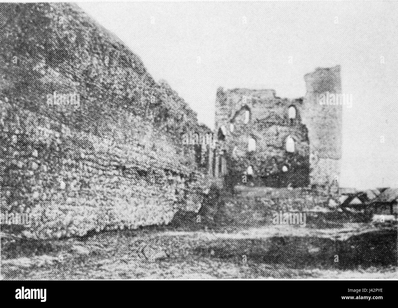 Eine Darstellung oder ein Kunstwerk von Kreuski Zamak aus dem 19. Jahrhundert, wahrscheinlich bezogen auf eine bedeutende historische Figur, einen Ort oder ein Ereignis aus dieser Zeit, mit Schwerpunkt auf europäische Geschichte oder Kultur. Stockfoto