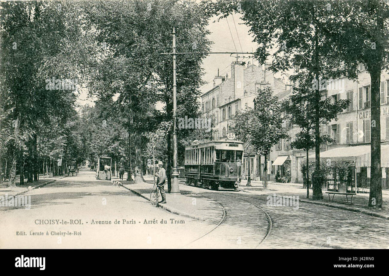 Lerate CHOISY LE ROI Avenue de Paris Arret du Tram Stockfoto