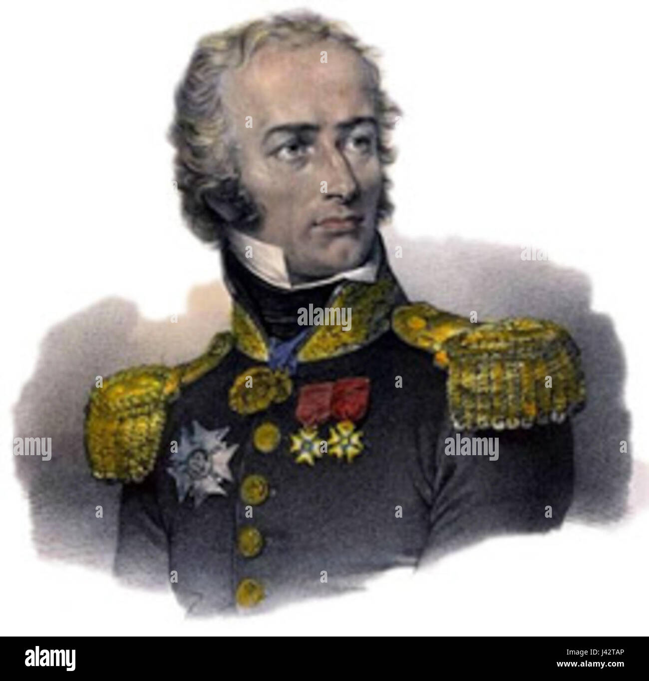 Maximilien Prosper Foy war ein prominenter französischer Militäroffizier und Politiker, bekannt für seine Beiträge während der Napoleonischen Kriege und seine Rolle im postrevolutionären Frankreich. Stockfoto