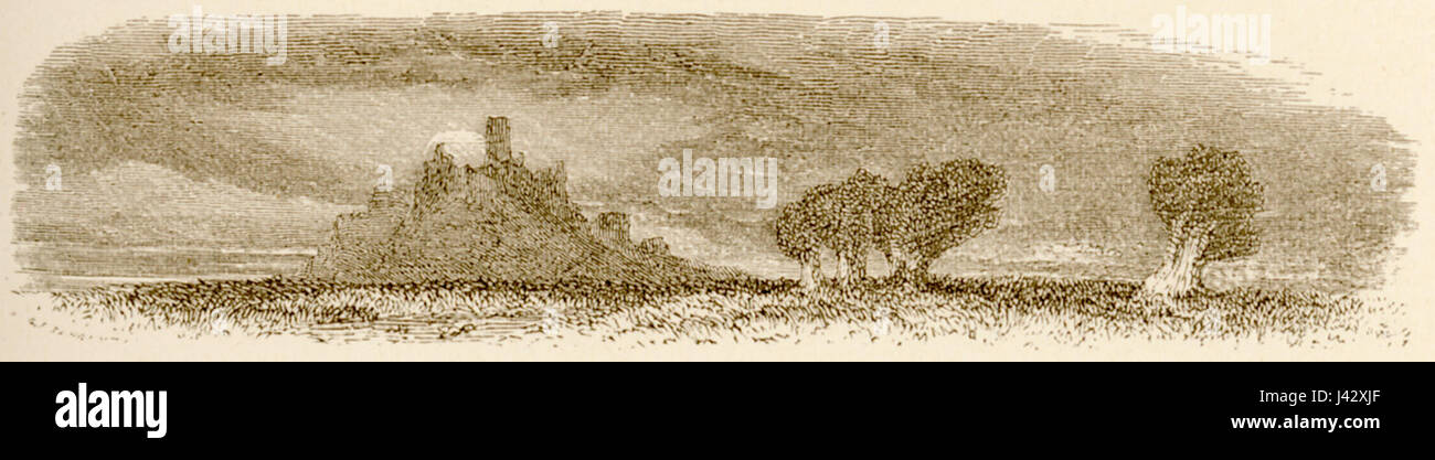 „Megara by Moonlight“ von Christopher Wordsworth, veröffentlicht 1882, fängt das Wesen der klassischen Stadt Megara im Mondlicht ein. Es spiegelt eine Mischung aus klassischen Themen und Romantik in seiner visuellen und literarischen Darstellung wider. Stockfoto