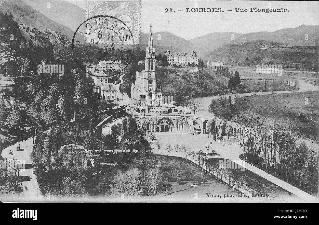 Lourdes Vue Plongeante Viron 23 Stockfoto