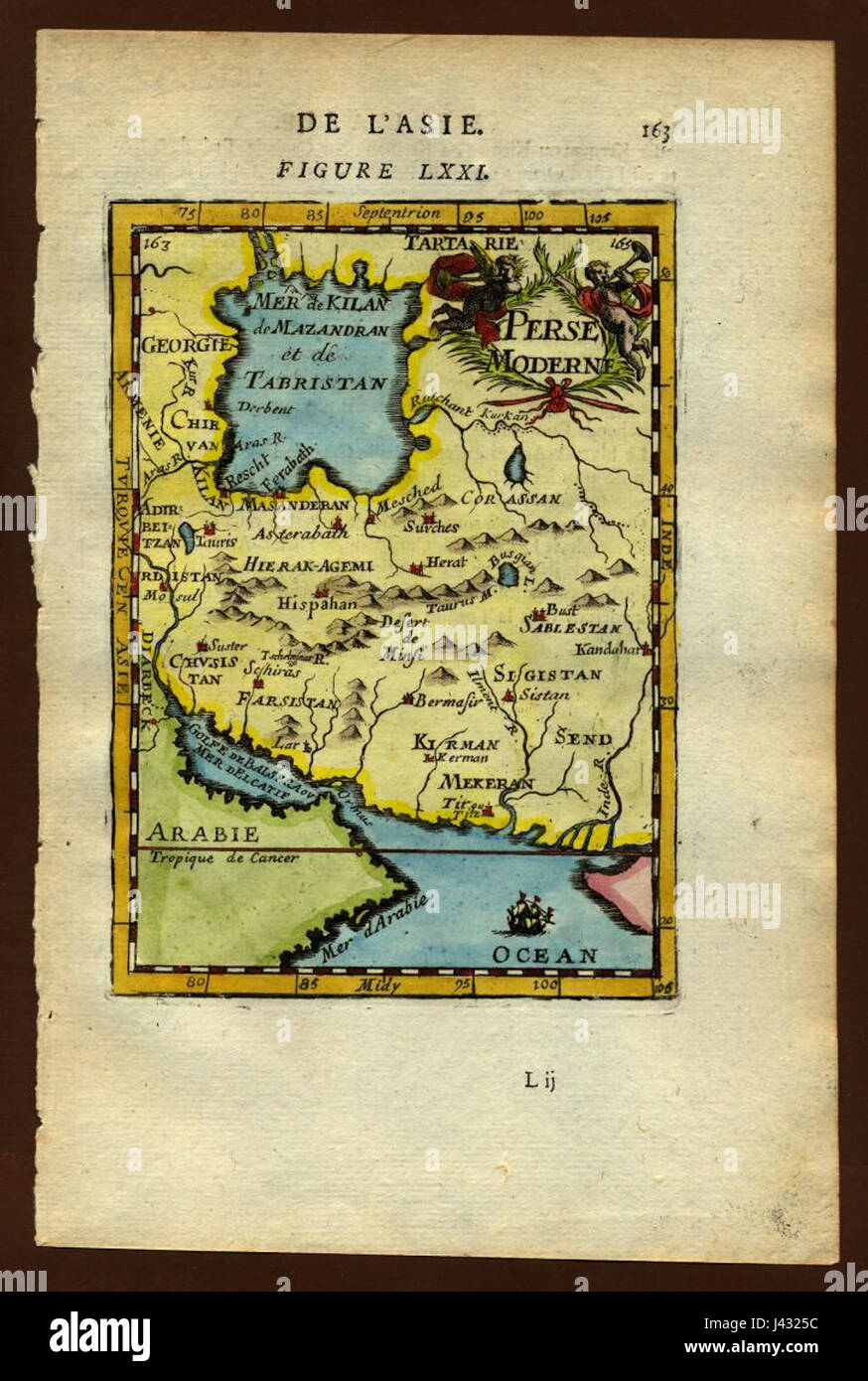 Karte von Persien, 1683 Stockfoto Karte von Persien, 1683 Stockfoto