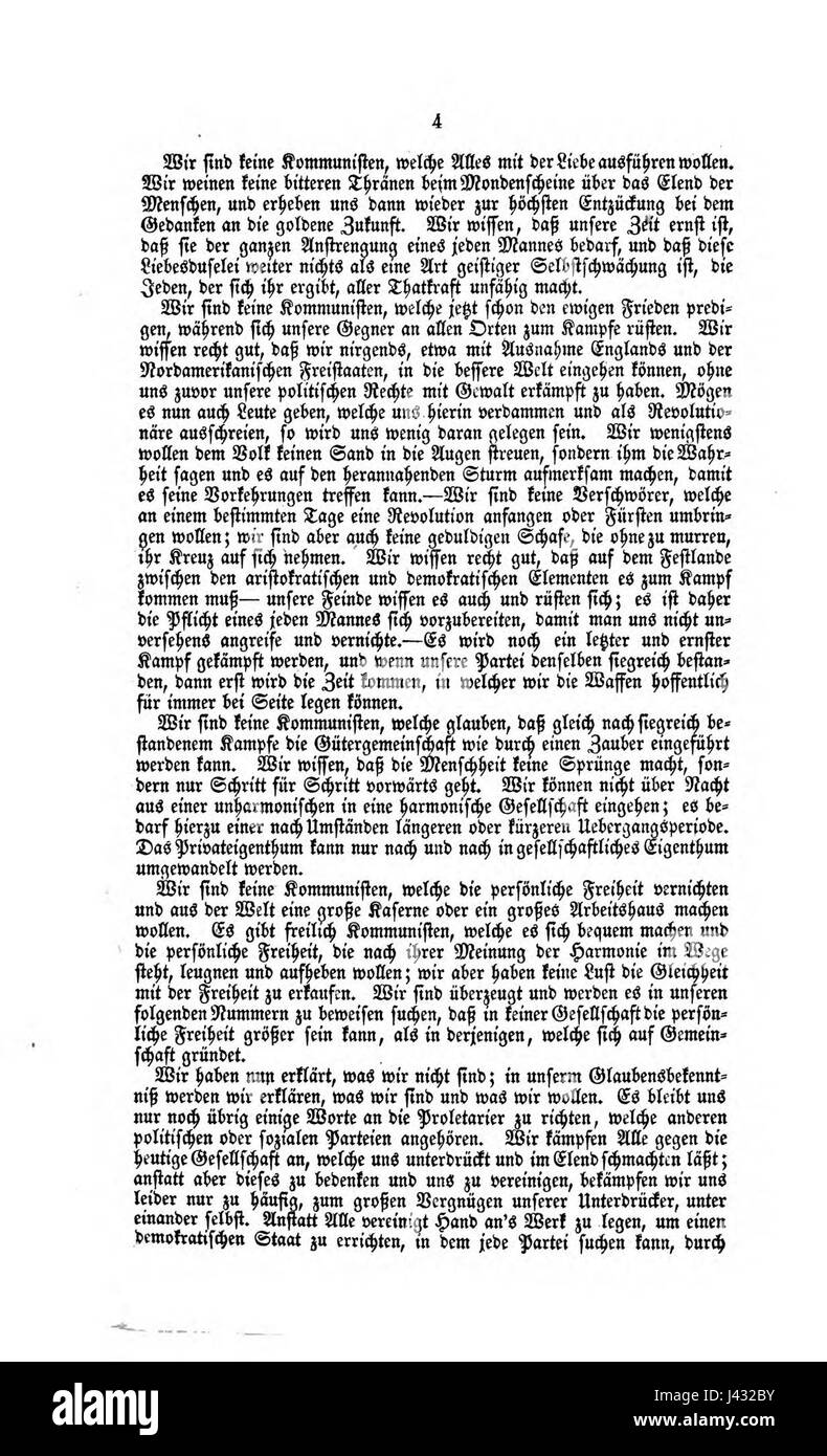 Die Kommunistische Zeitschrift (1847) war eine Zeitschrift, die mit der frühen kommunistischen Bewegung in Verbindung gebracht wurde. Sie konzentrierte sich auf die sozialistische Ideologie und die ökonomischen und politischen Theorien von Karl Marx und Friedrich Engels. Stockfoto