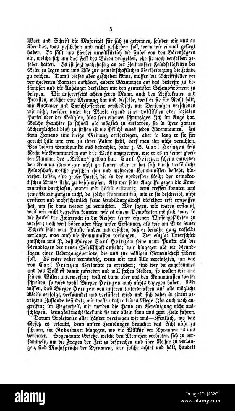 Die Kommunistische Zeitschrift von 1847 war eine Publikation, die sozialistische und marxistische Ideen verbreitete und die revolutionären Bewegungen in Europa während dieser Zeit widerspiegelte. Stockfoto