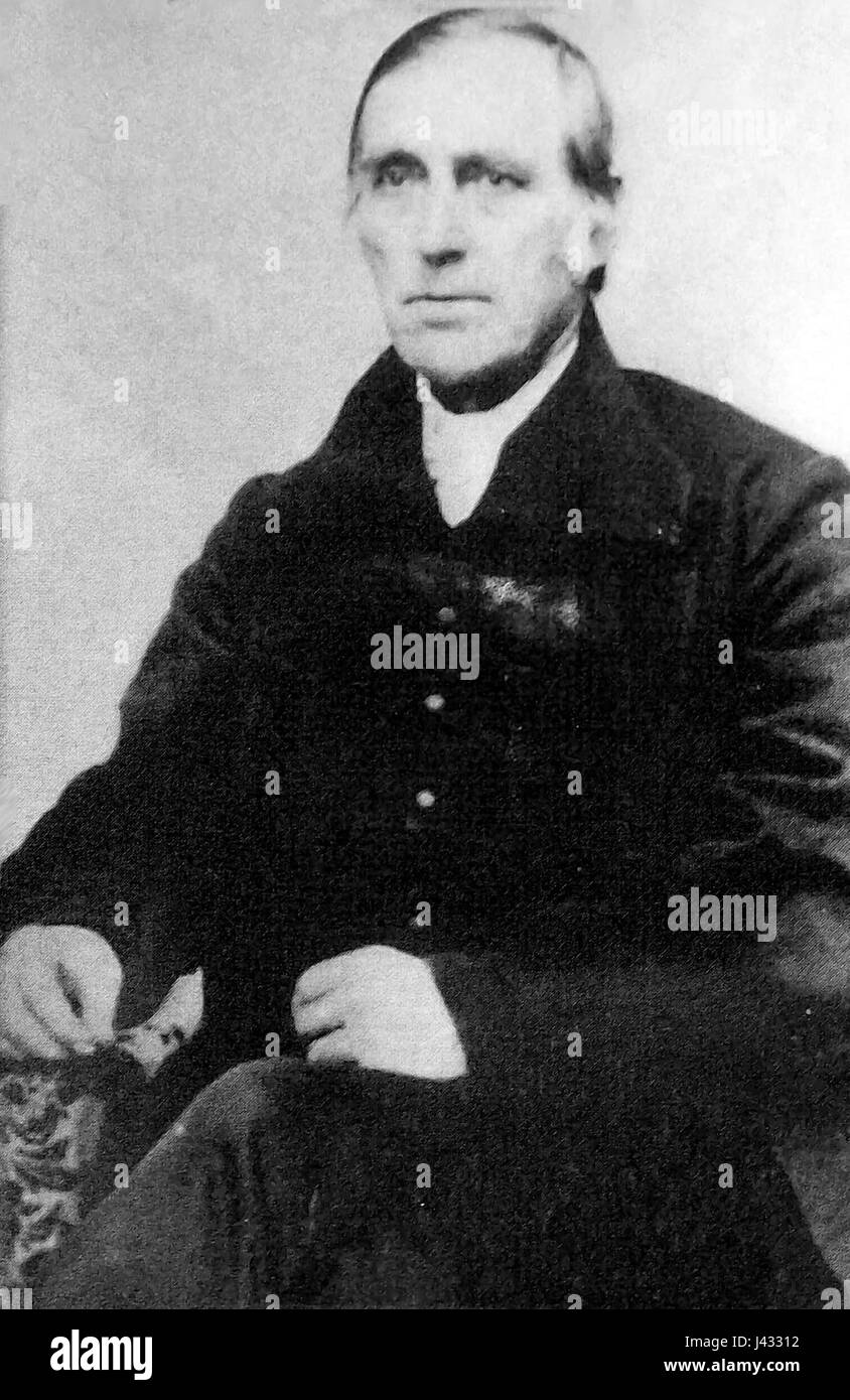 Ein Foto von Levi Coffin, einem prominenten Abolitionisten, der für seine Beteiligung an der Underground Railroad in der Mitte des 19. Jahrhunderts bekannt ist. Stockfoto