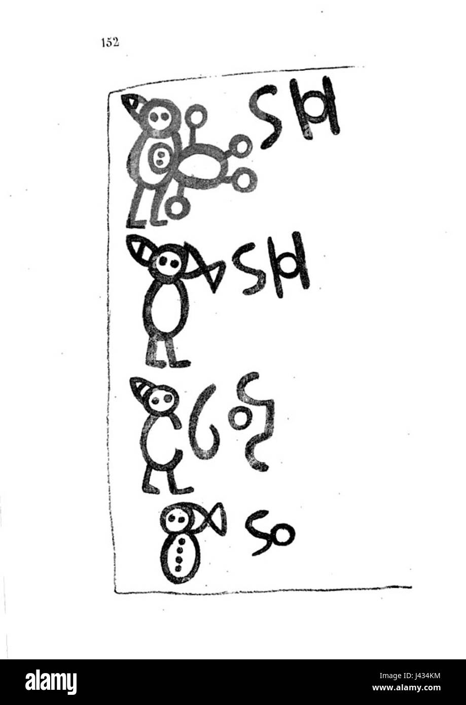 Livre des Sauvages p152 Stockfoto