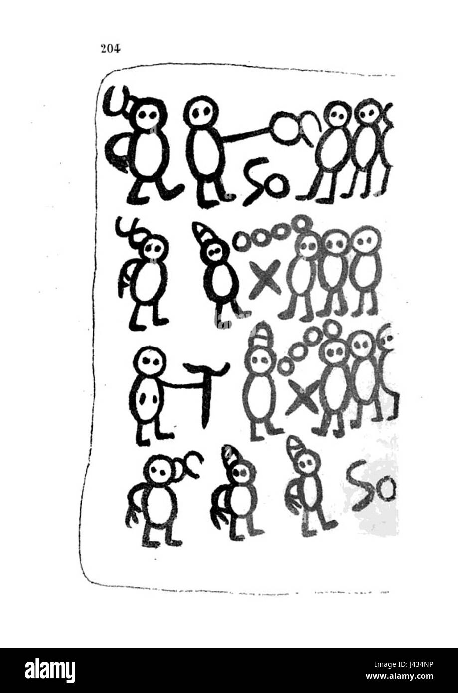 Livre des Sauvages p204 Stockfoto