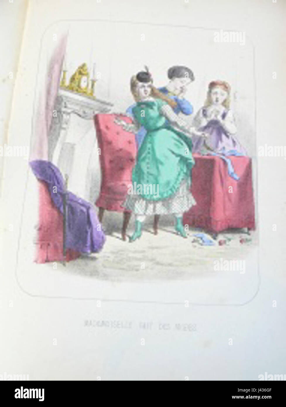 Mademoiselle Fait des Modi Stockfoto