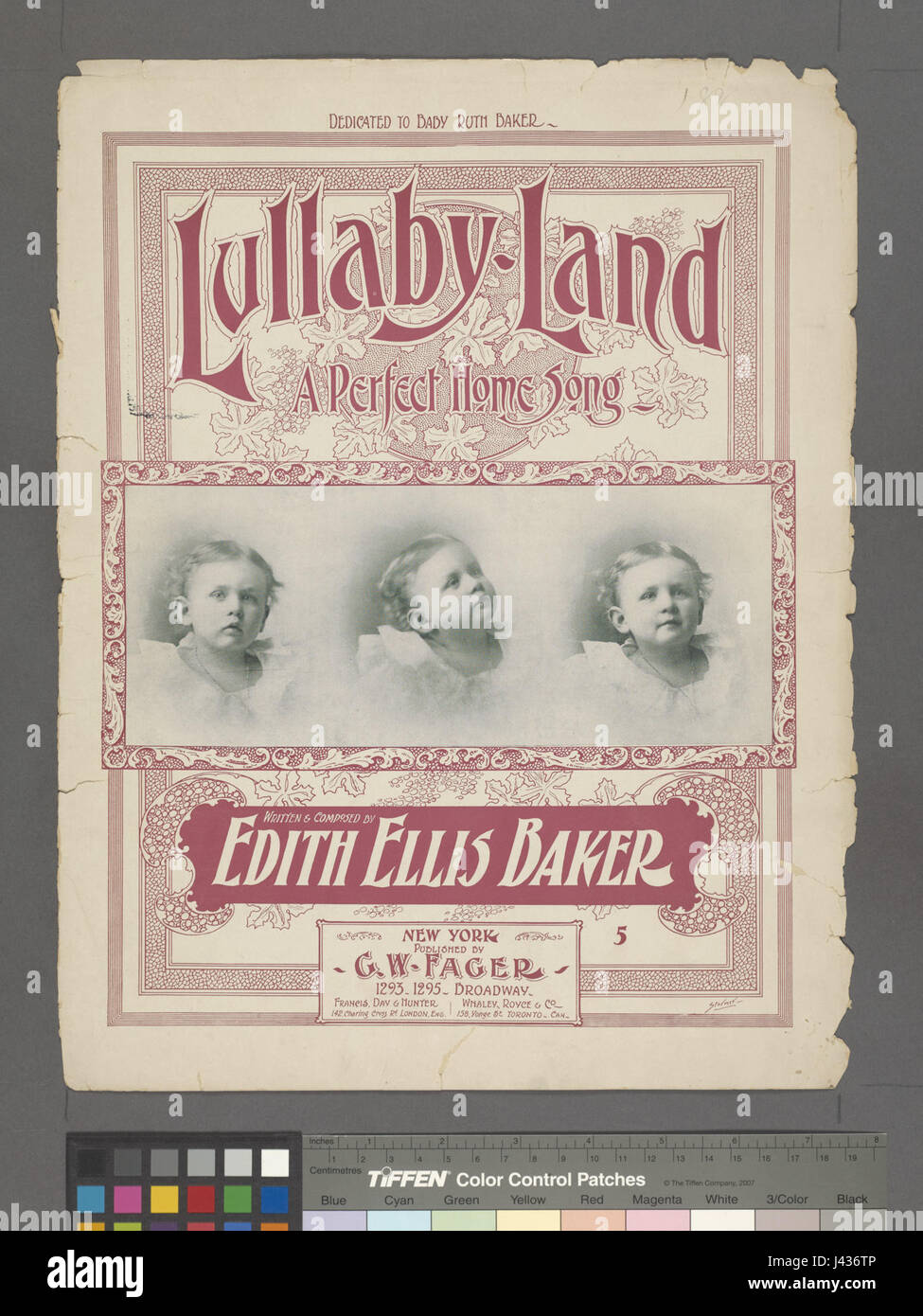 Wiegenlied-Land (NYPL Hades 1929465 1990588) Stockfoto