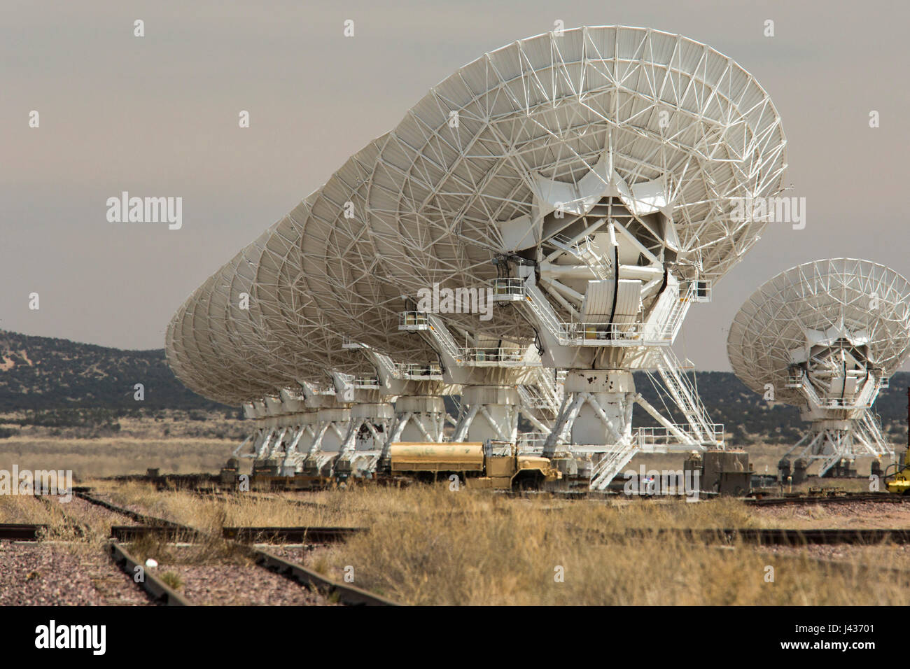 Datil, New Mexico - The Very Large Array-Radioteleskop besteht aus 27 großen Parabolantennen auf den Ebenen von San Agustin im westlichen New Mexico. Die fa Stockfoto