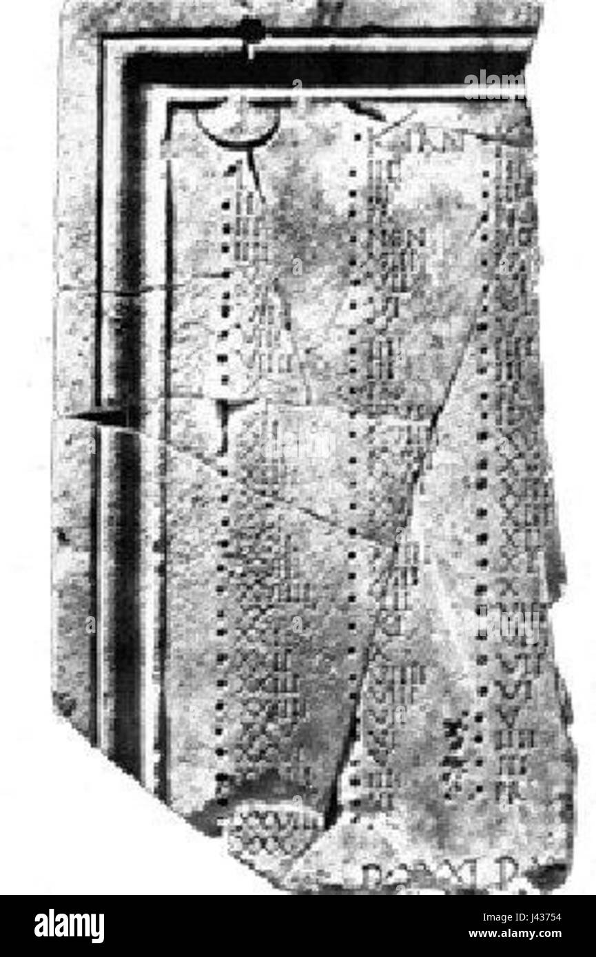 Dies ist ein moderner Kalender mit dem Titel „Maguelone gallo roem“, wahrscheinlich ein Hinweis auf ein künstlerisches oder kulturelles Thema. Der Kalender enthält verschiedene Bilder oder Kunstwerke, die dem Thema zugeordnet sind, und bietet eine Mischung aus modernen und traditionellen Designelementen für jedes Jahr oder Monat. Stockfoto