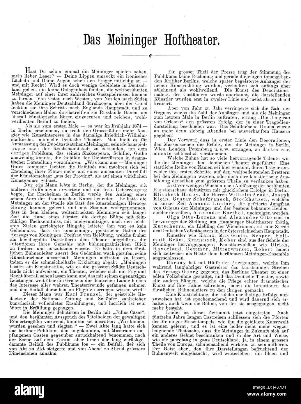 "MEININGER Vorwort 00A" ist die Einführung in ein deutsches literarisches oder historisches Werk. Das Stück bietet Einblicke in den Kontext und die Themen, die sich im Rest des Buches entfalten werden. Stockfoto