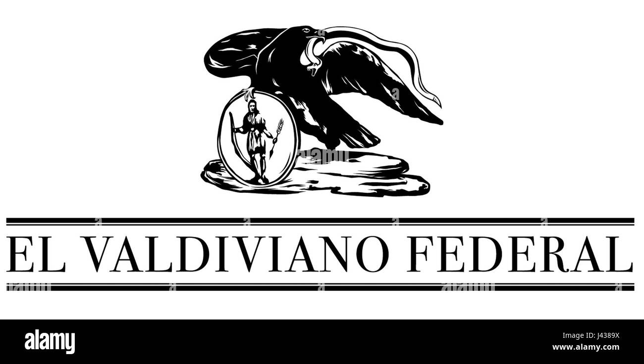 Der „Logotipo de El Valdiviano Federal“ bezieht sich auf ein Logo, das mit El Valdiviano Federal assoziiert ist und wahrscheinlich ein Unternehmen, eine Organisation oder eine kulturelle Einheit darstellt. Das Logo trägt visuelle Elemente, die die Marke in ihrer spezifischen Branche kennzeichnen und unterscheiden. Stockfoto