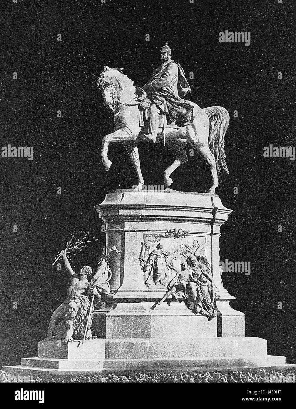 Mannheimer Denkmal Kaiser Wilhelm i. (1894) Stockfoto