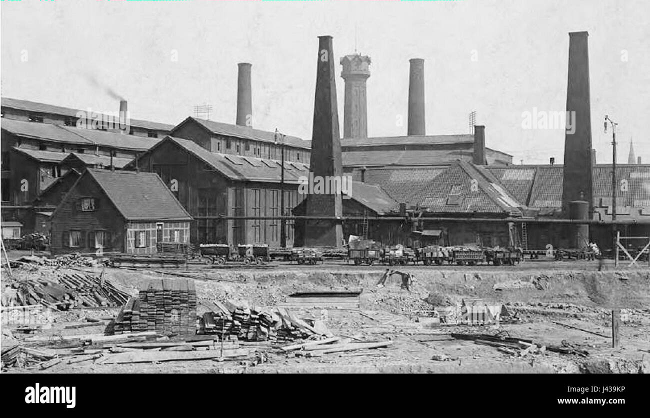 Krupp-Stammhaus Und Schmelzbau 1908 Stockfoto