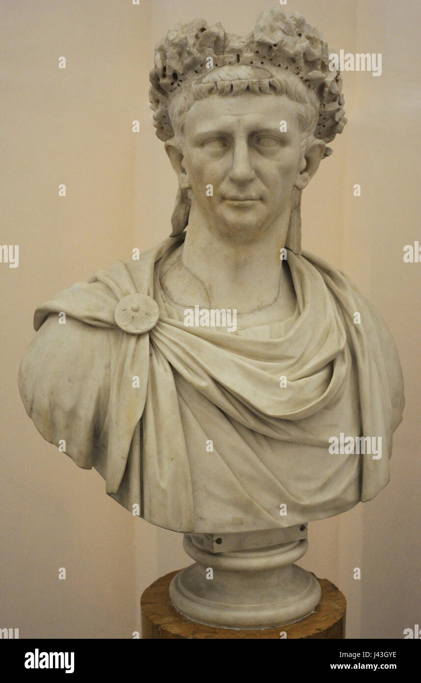 Claudius (10BC-54AD). Römischer Kaiser von 41 bis 54. Julio-Claudian Dynastie. Büste. 41-54 N. CHR.. Historisches Museum. Oslo. Norwegen. Stockfoto