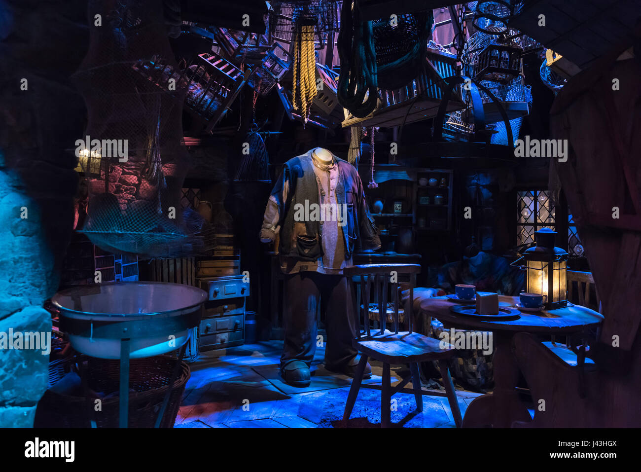Hagrids Hütte, Making of Harry Potter, Warner Bros.-Studio Tour, Leavesden, London Stockfoto