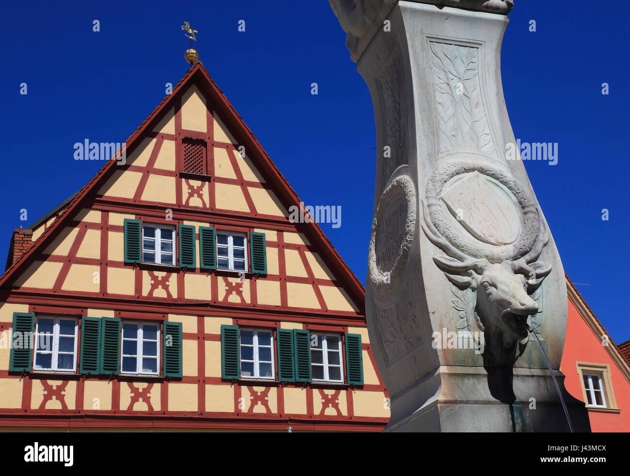 Frameworkhouses im Zentrum Stadt, Weißenburg in Bayern, einer Stadt im mittleren Franken, Bayern, Deutschland Stockfoto