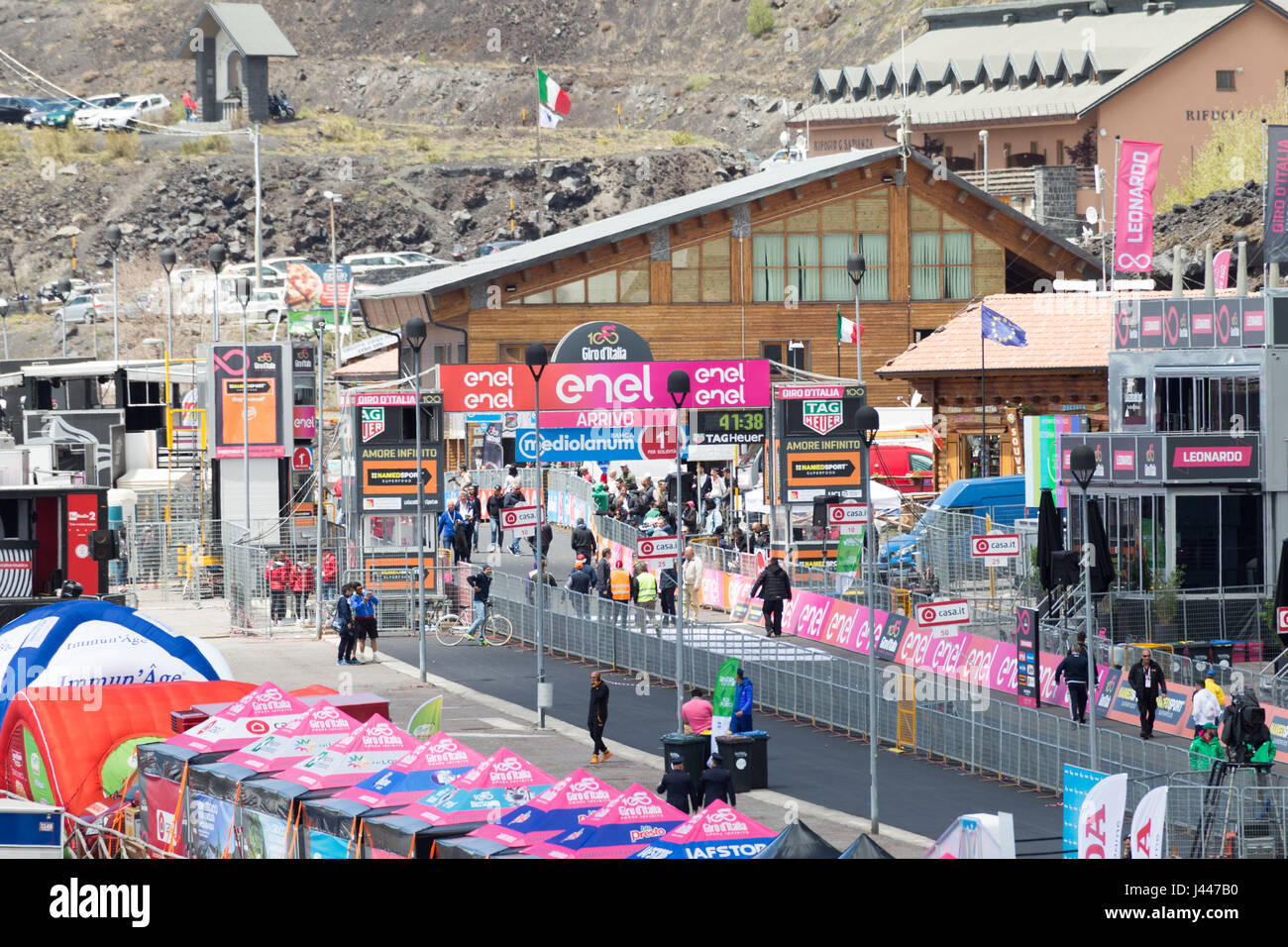 Ätna, Italien - 8. Mai 2017. 100. Giro d ' Italia, Etappe 4 Stockfoto