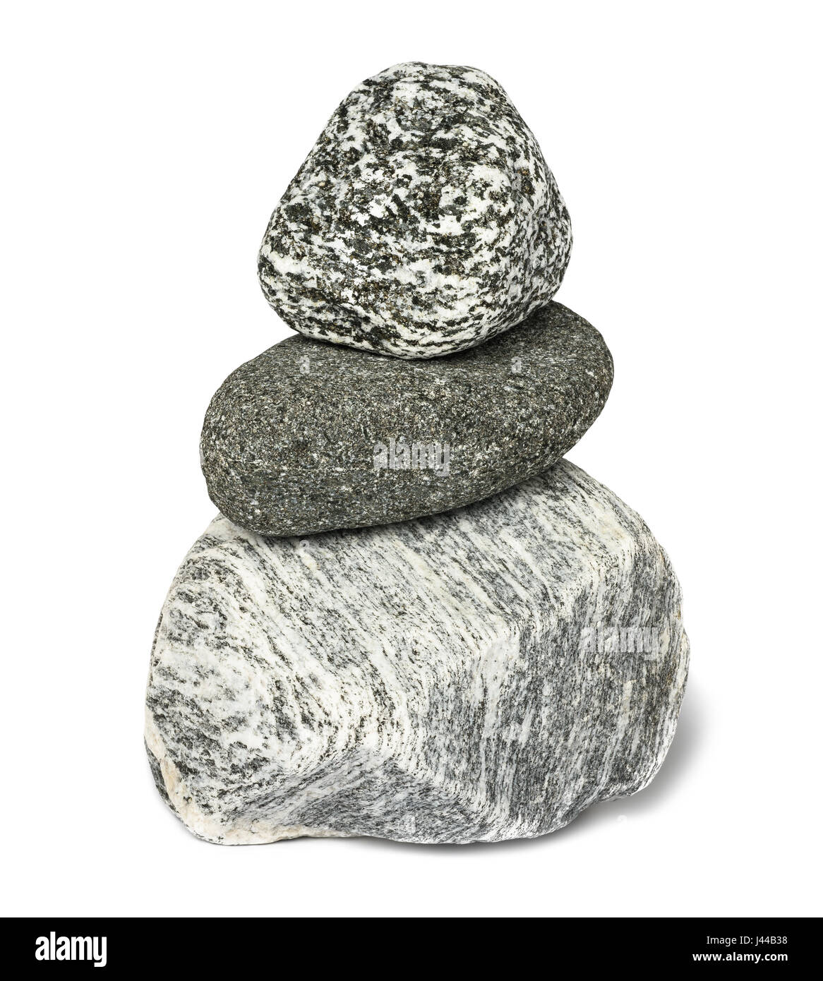 Steinen Haufen isoliert auf weiss Stockfoto
