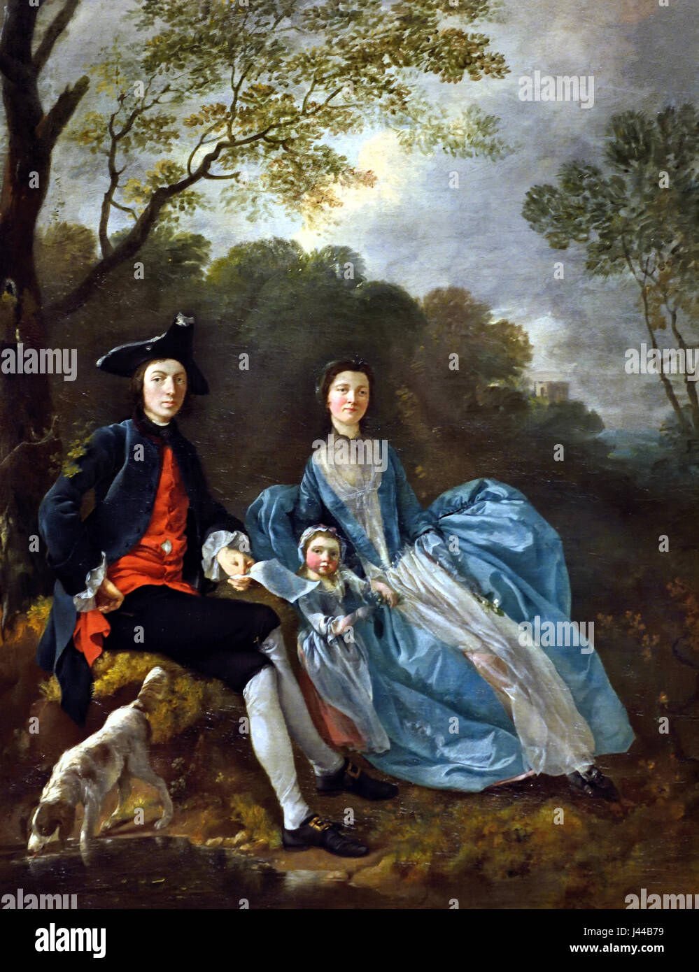 Porträt des Künstlers mit seiner Frau und Tochter 1748 Thomas Gainsborough 1727 - 1788 Vereinigtes Königreich, England, Englisch, Britisch, Großbritannien Stockfoto