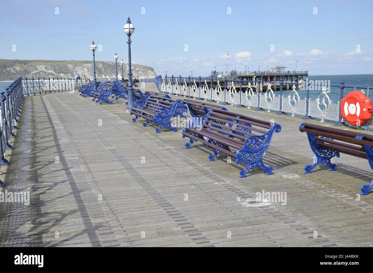 Die restaurierten viktorianischen Pier in Swanage an der Jurassic Coast in Dorset, England Stockfoto