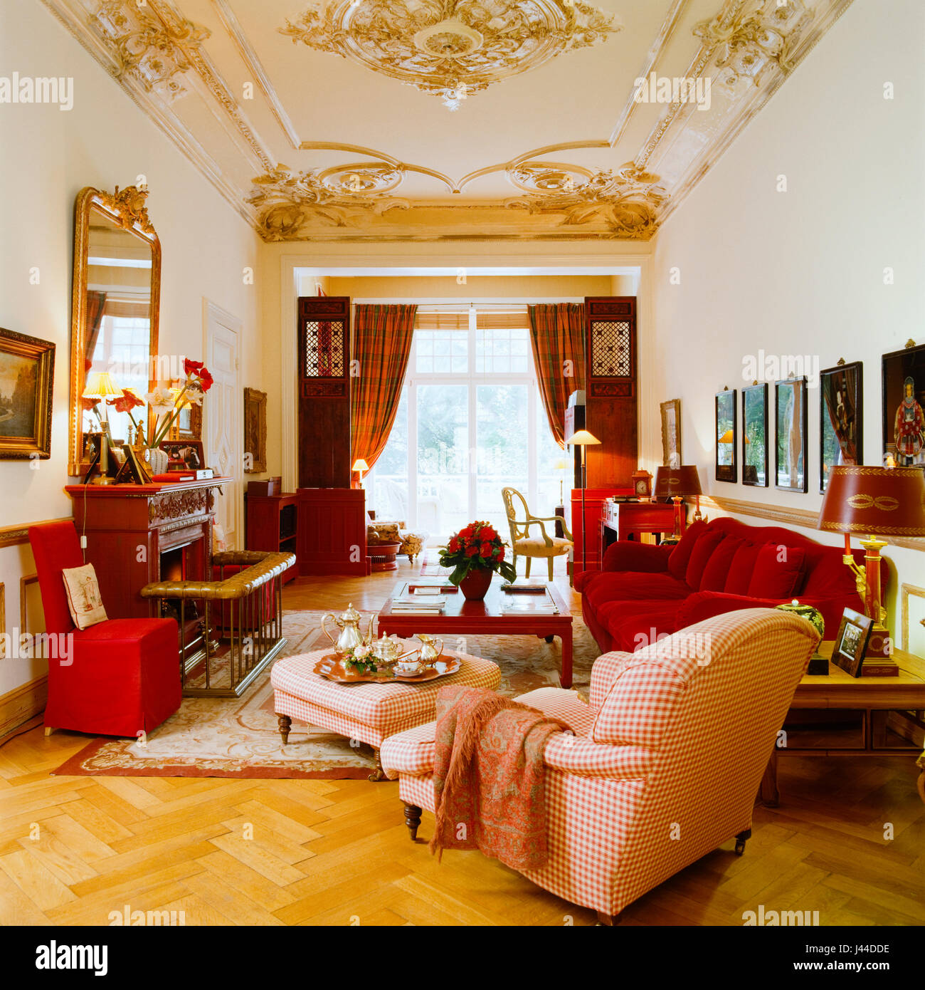 Opulente Wohnzimmer Stockfoto