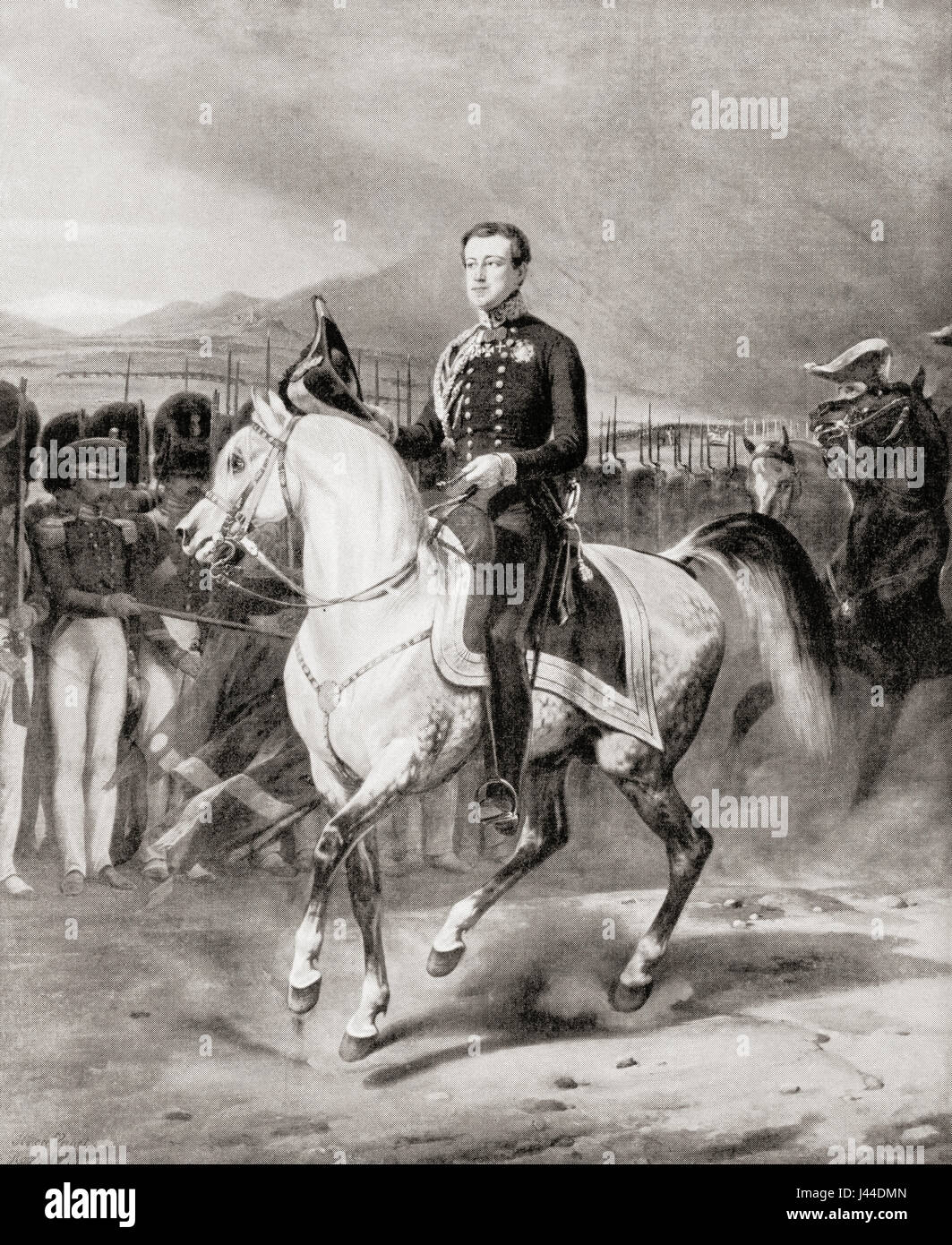 Charles Albert, 1798-1849, aka "The zögerlich".  König von Sardinien.   Hutchinson Geschichte der Nationen veröffentlichte 1915. Stockfoto