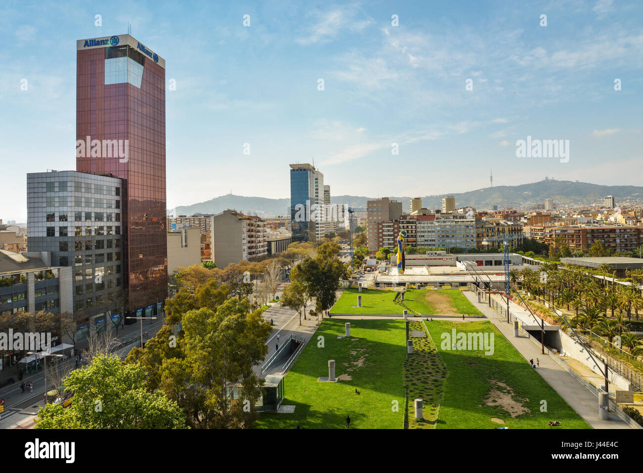 BARCELONA, Spanien - 15. April 2017: Ansicht von Arenas De Barcelona - Plaza de Toros De Las Arenas, Barcelona, Katalonien, Spanien, Europa Stockfoto