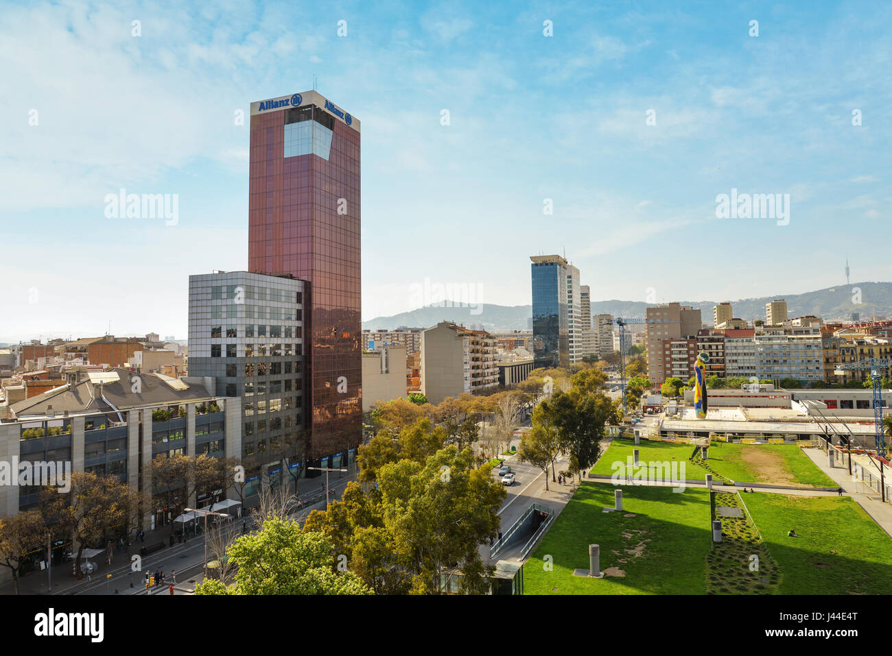 BARCELONA, Spanien - 15. April 2017: Ansicht von Arenas De Barcelona - Plaza de Toros De Las Arenas, Barcelona, Katalonien, Spanien, Europa Stockfoto