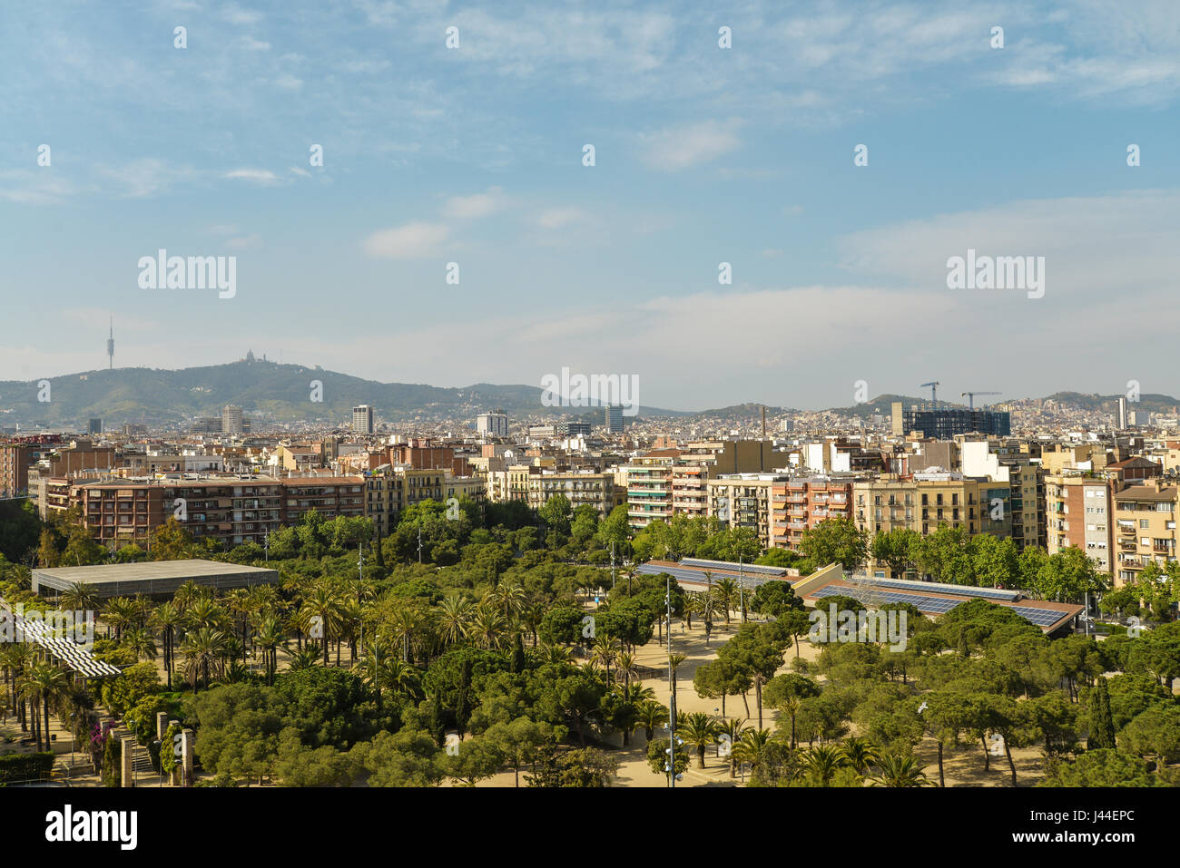 Blick vom Arenas De Barcelona - Plaza de Toros De Las Arenas, Barcelona, Katalonien, Spanien, Europa Stockfoto