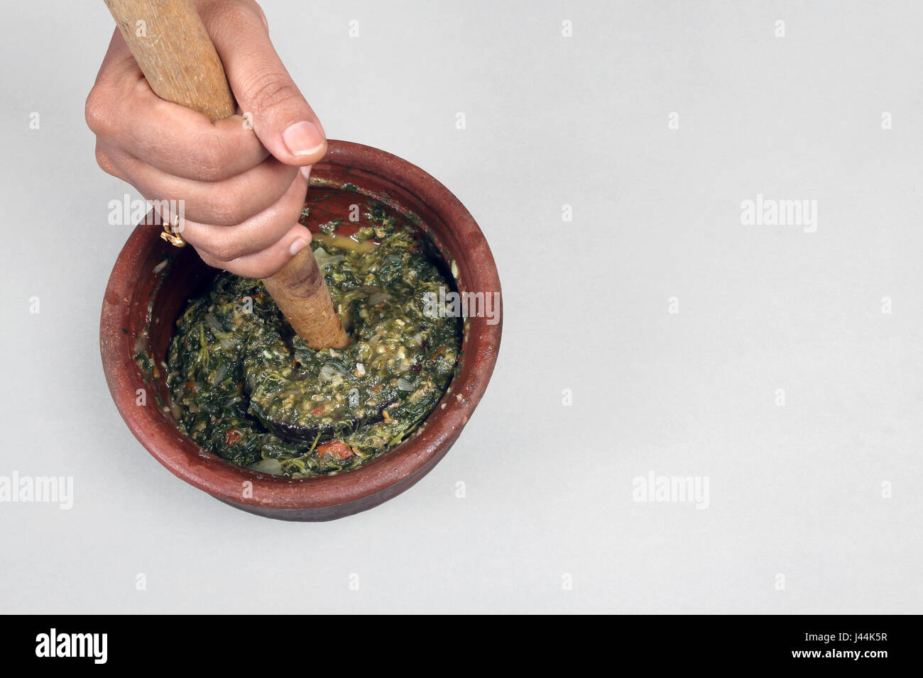 Greens(Keerai) Curry Stockfoto