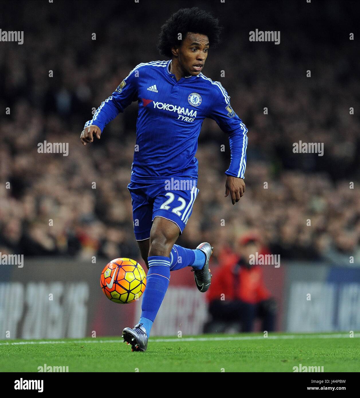 WILLIAN von Chelsea London ARSENAL V CHELSEA EMIRATES Stadion LONDON ENGLAND 24. Januar 2016 Stockfoto