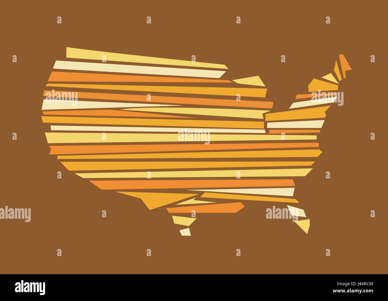 USA Karte Vektor-illustration Stock Vektor