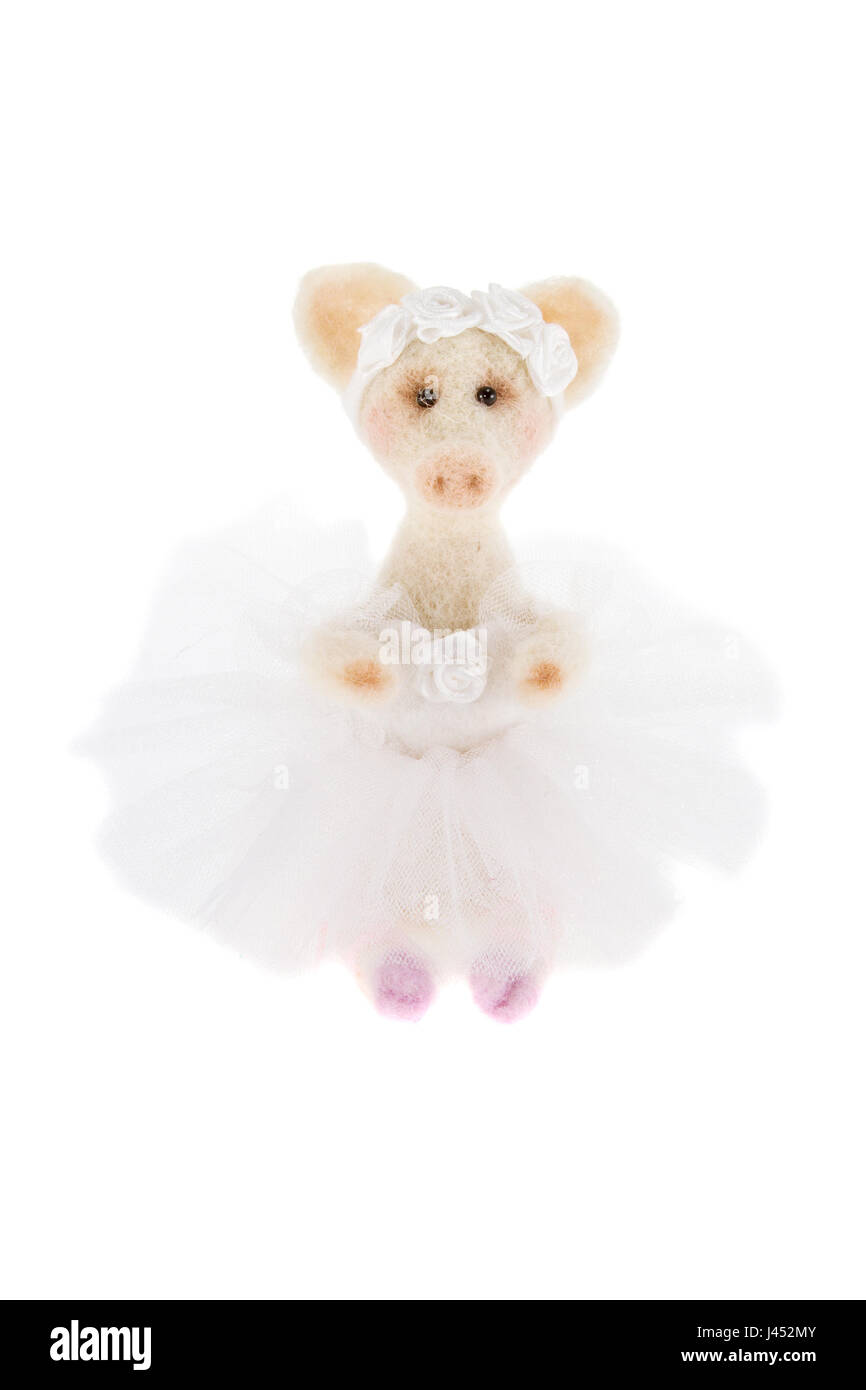ein weißes Spielzeug Schwein in einem tutu Stockfotografie - Alamy