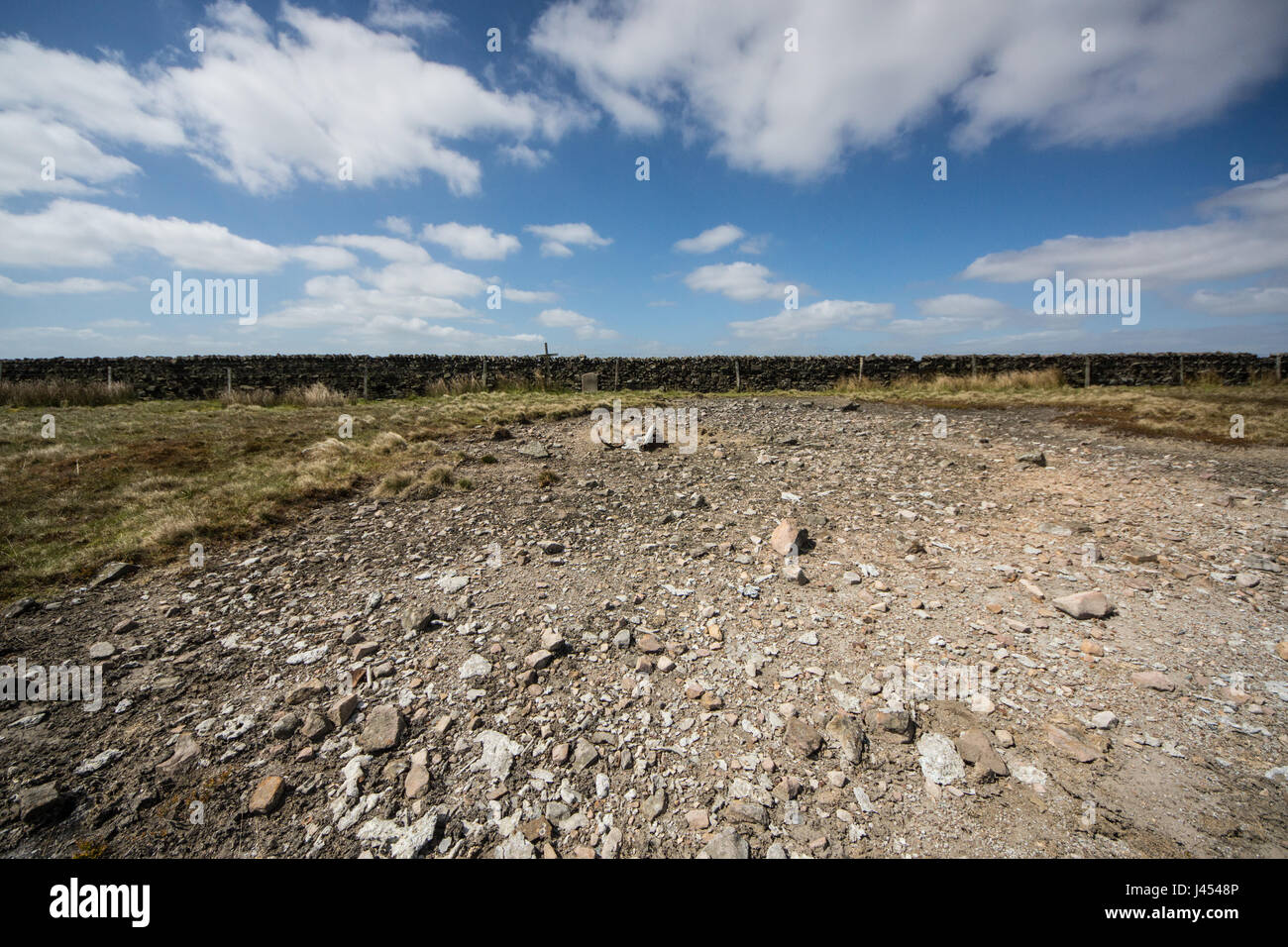 Seite der B-24J 42-100322 Flugzeuge die stürzte auf Burn fiel, Wald von Bowland auf die 01.02.1945 4 Mitglieder des 19 Crew zu töten. Stockfoto
