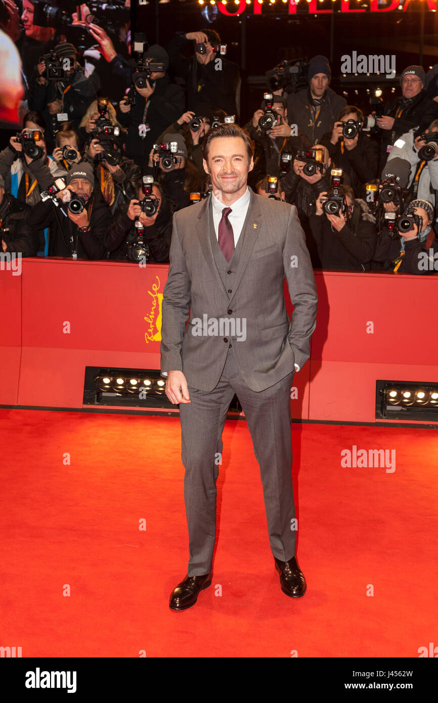 Schauspieler Hugh Jackman auf Berlinale 2017 Stockfoto