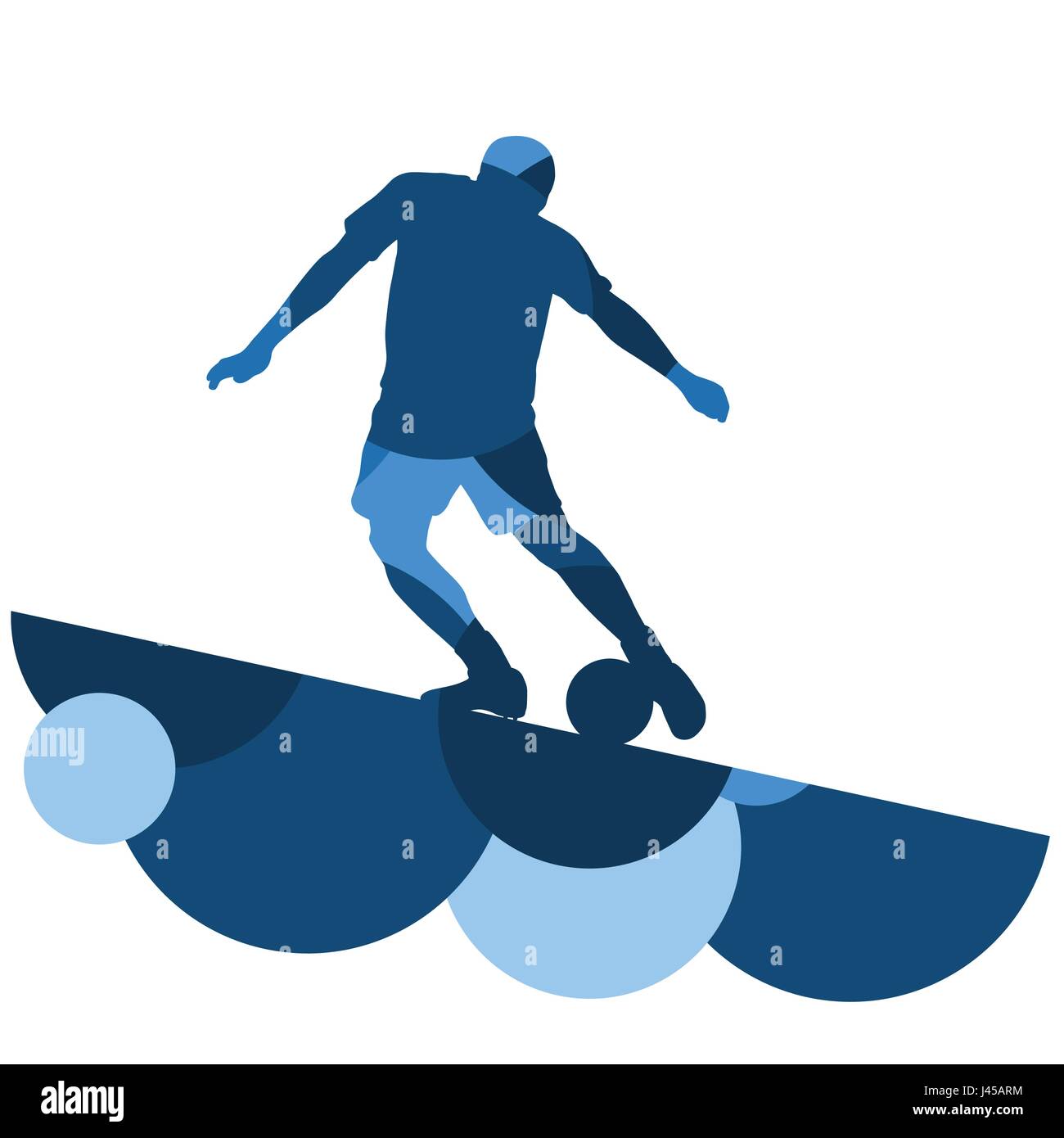 Fußball Spieler Männer Silhouette mit Ball im aktiven und gesunden saisonale outdoor-Sport abstrakte Mosaik Hintergrund Illustration Vektor Stock Vektor