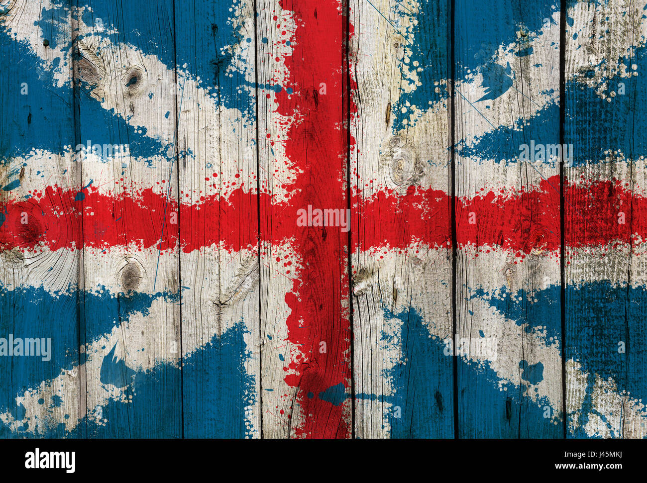 Grunge England Flagge gemalt auf Holz Hintergrund Stockfoto