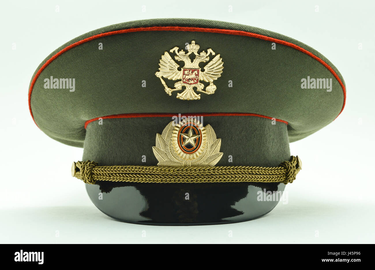 Russischer Offizier Mütze Stockfoto