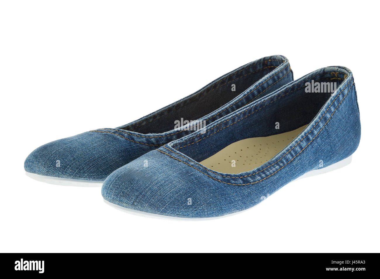 ein Magier der Blue Jeans Frauen Mode slippersb Stockfoto