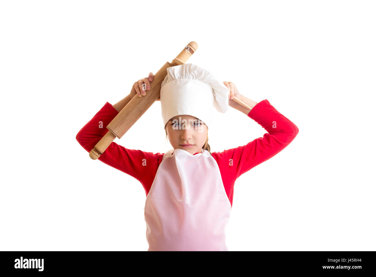 Kleines Mädchen Kochen Stockfoto