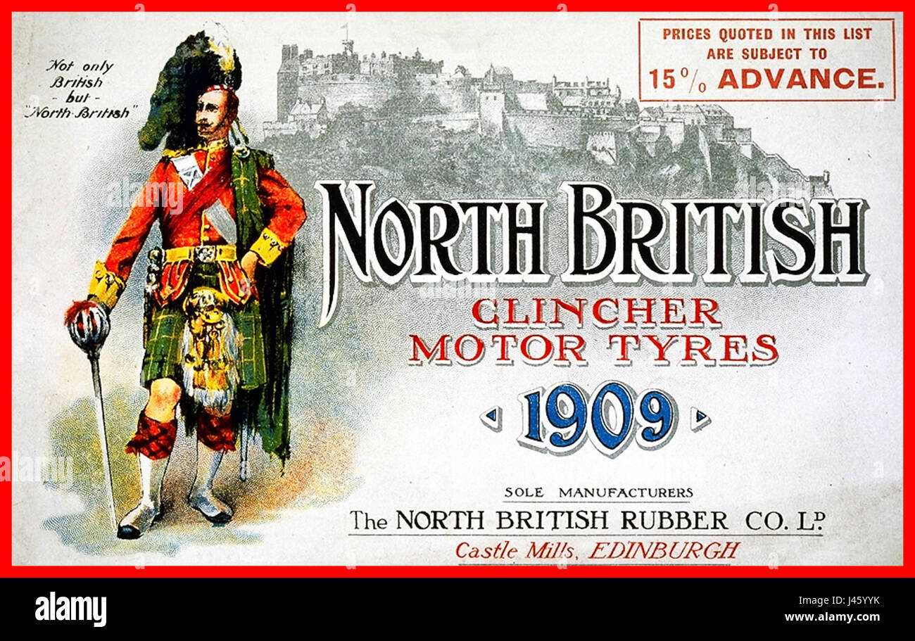 North British Drahtreifens Werbung Stockfoto
