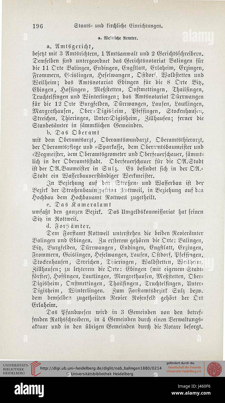 Dies bezieht sich wahrscheinlich auf eine bestimmte Archivreferenz oder Katalogisierungsreferenz für ein Dokument oder Objekt in Bezug auf Balingen, möglicherweise aus einer historischen Sammlung oder einem Archiv. Stockfoto