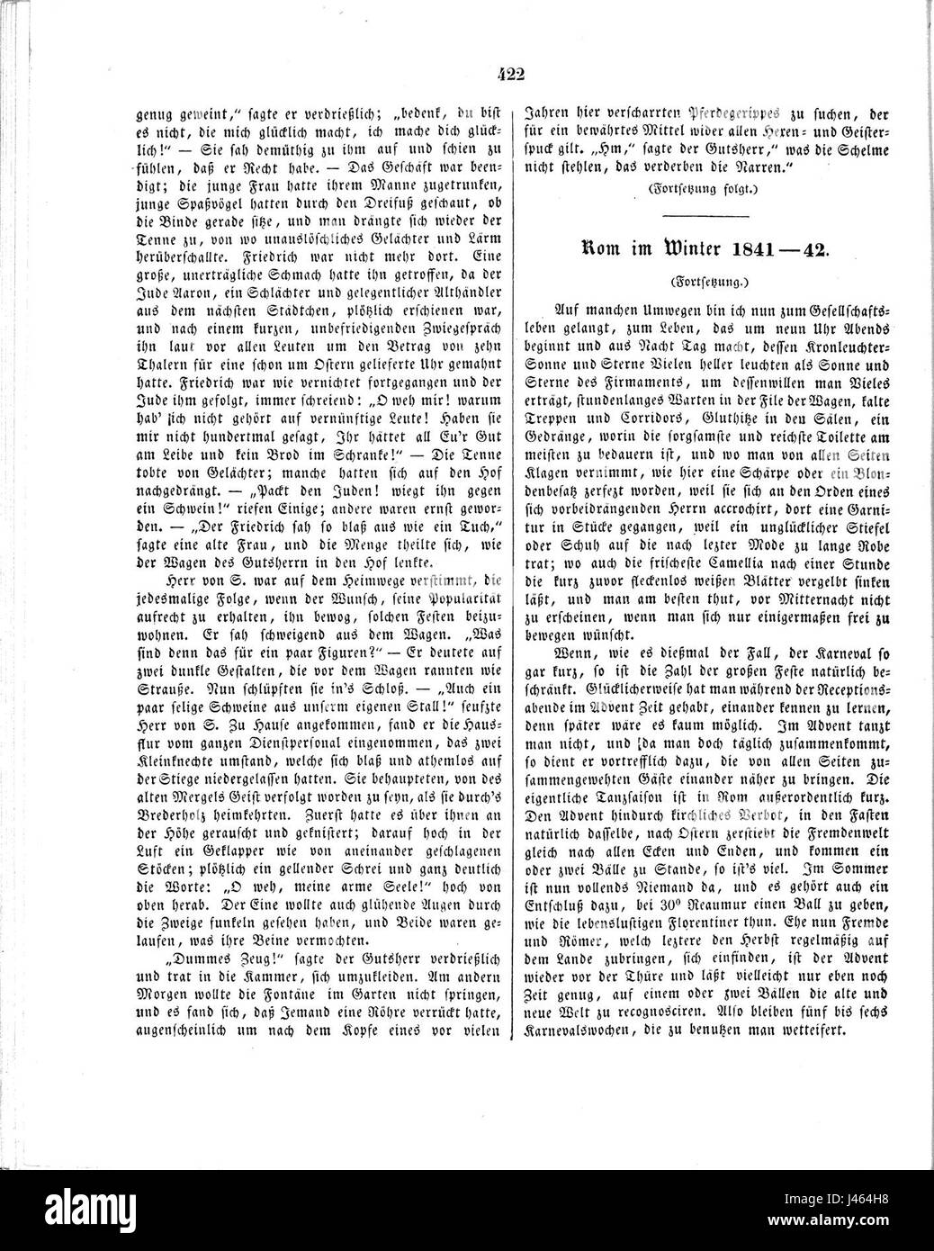 Das 1842 erschienene Morgenblatt fÃ¼r gebildete Leser war eine deutsche Literaturzeitschrift, die intellektuelle Inhalte für gebildete Leser lieferte und Einblicke in Kultur, Literatur und Gesellschaft des 19. Jahrhunderts bot. Stockfoto