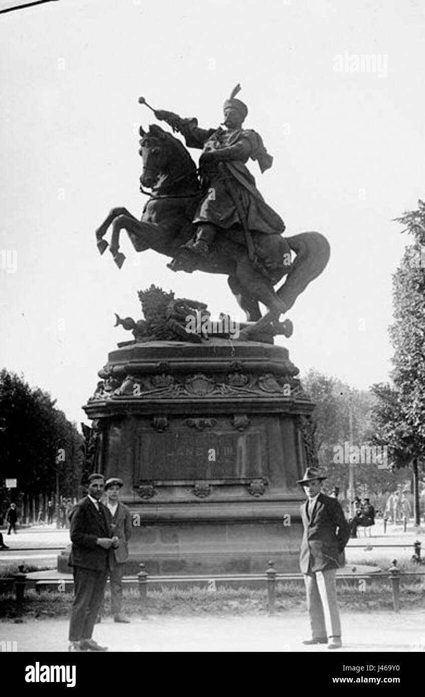 Denkmal für Jan III. Sobieski in Lemberg Stockfoto