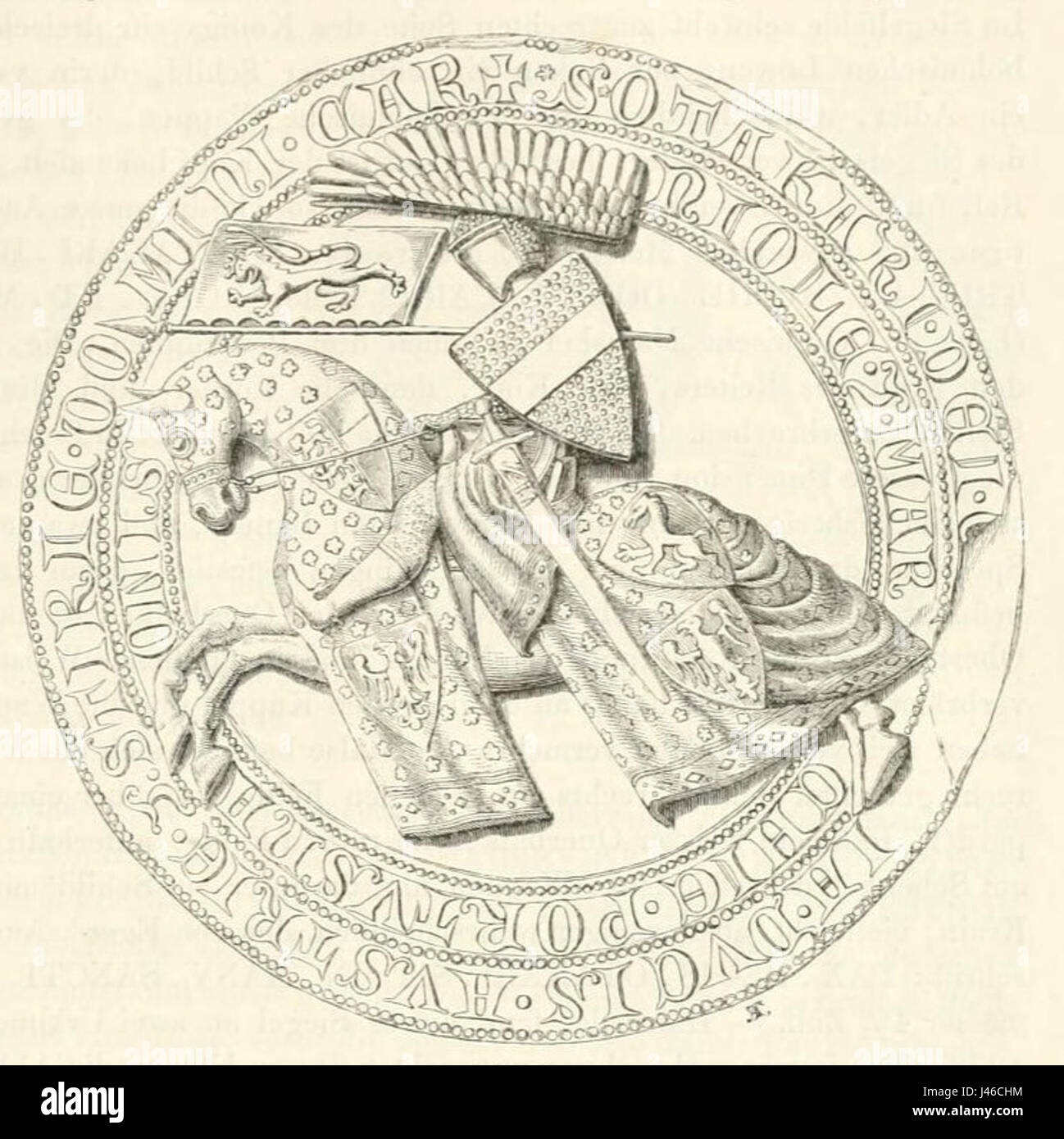 Otakar II. War ein König von Böhmen, der im 13. Jahrhundert regierte. Bekannt für seine militärischen Taten und seine Expansion des böhmischen Territoriums. Stockfoto